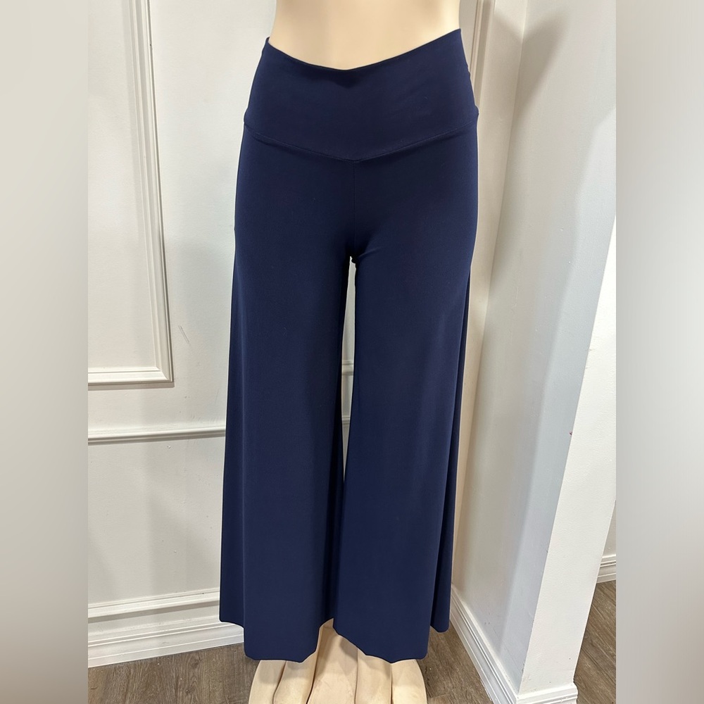 LAST TANGO Asymmetrical Drape Blue Pant, Size Medium - Picture 2 of 7